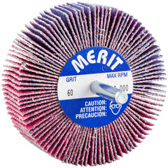 Merit Abrasives - Mounted Flap Wheels Abrasive Type: Coated Outside Diameter (Inch): 3 - Industrial Tool & Supply