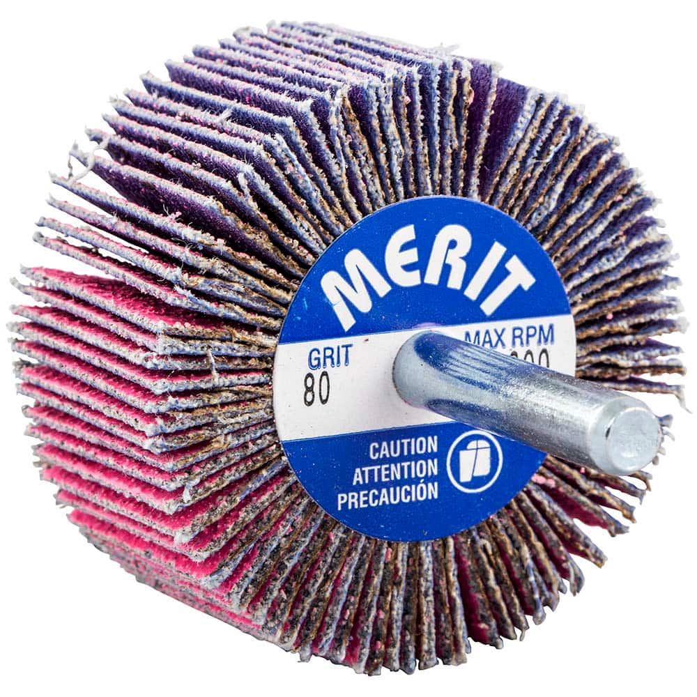 Merit Abrasives - Mounted Flap Wheels Abrasive Type: Coated Outside Diameter (Inch): 2 - Industrial Tool & Supply