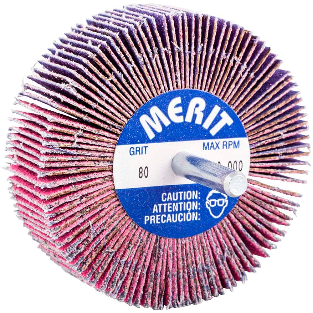 Merit Abrasives - Mounted Flap Wheels Abrasive Type: Coated Outside Diameter (Inch): 3 - Industrial Tool & Supply