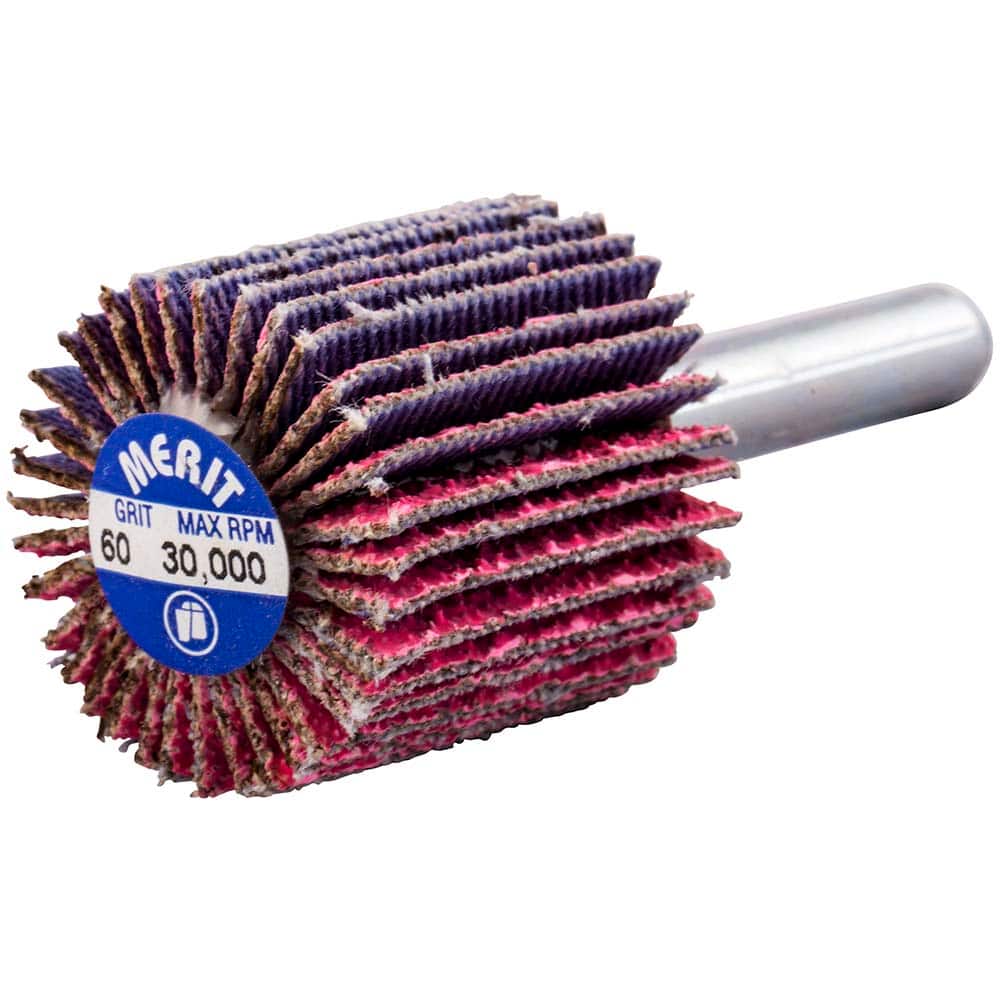Merit Abrasives - Mounted Flap Wheels Abrasive Type: Coated Outside Diameter (Inch): 1 - Industrial Tool & Supply