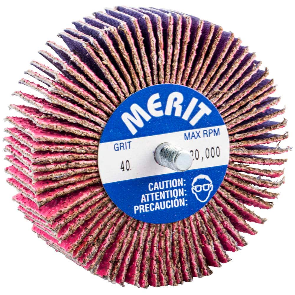 Merit Abrasives - 3 x 1" 40 Grit Ceramic Alumina Unmounted Flap Wheel - Industrial Tool & Supply