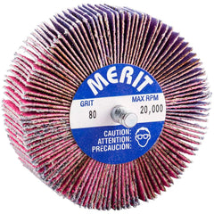 Merit Abrasives - 3 x 1" 80 Grit Ceramic Alumina Unmounted Flap Wheel - Industrial Tool & Supply