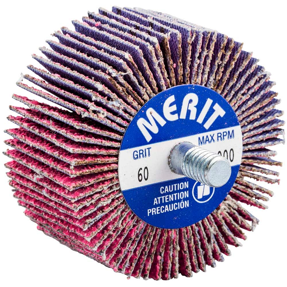 Merit Abrasives - 2 x 1" 60 Grit Ceramic Alumina Unmounted Flap Wheel - Industrial Tool & Supply