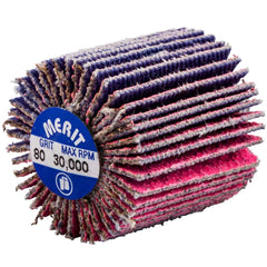 Merit Abrasives - 1 x 1" 80 Grit Ceramic Alumina Unmounted Flap Wheel - Industrial Tool & Supply