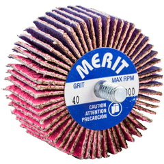 Merit Abrasives - 2 x 1" 40 Grit Ceramic Alumina Unmounted Flap Wheel - Industrial Tool & Supply