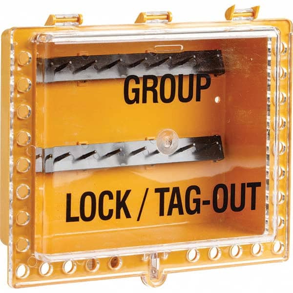 Brady - Group Lockout Boxes Portable or Wall Mount: Portable Maximum Number of Padlocks: 27 - Industrial Tool & Supply