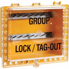 Brady - Group Lockout Boxes Portable or Wall Mount: Portable Maximum Number of Padlocks: 27 - Industrial Tool & Supply