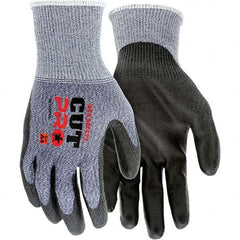 MCR Safety - Size M, ANSI Cut Lvl A4, Puncture Lvl 3, Polyurethane Coated Cut & Puncture Resistant Gloves - Industrial Tool & Supply