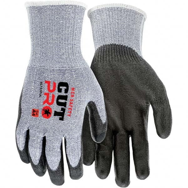 MCR Safety - Size M, ANSI Cut Lvl A4, Polyurethane Coated Cut Resistant Gloves - Industrial Tool & Supply
