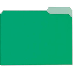 UNIVERSAL - File Folders, Expansion Folders & Hanging Files Folder/File Type: File Folders with Top Tab Color: Green - Industrial Tool & Supply