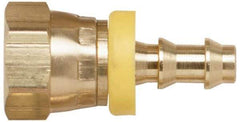 Coilhose Pneumatics - 1/4 Female NPT Pneumatic Hose Swivel Fitting - 1/4" ID, Nickle Plated Brass - Industrial Tool & Supply