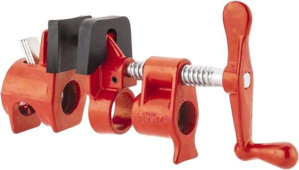 Bessey - 3/4" Pipe, 2-3/8" Throat Depth, Traditional Pipe Clamp - Industrial Tool & Supply
