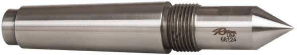 Riten - 1" Head Diam, Steel Long Point Solid Dead Center - 4MT Morse Taper, 1" Point Diam, 2-1/4" Point Length - Industrial Tool & Supply