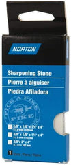 Norton - 4" Long x 2" Wide x 3/8" Thick, Novaculite Sharpening Stone - Rectangle, Ultra Fine Grade - Industrial Tool & Supply