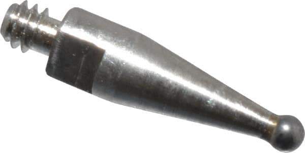 Mitutoyo - 1mm Ball Diam, Steel, Ball Test Indicator Contact Point - 8.5mm Contact Point Length, Use with Mitutoyo 513 Series Dial Test Indicators - Industrial Tool & Supply