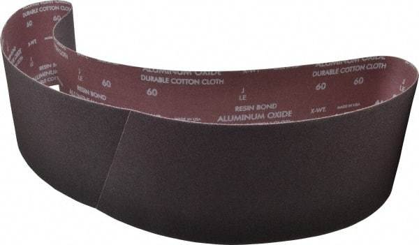 Norton - 6" Wide x 60" OAL, 60 Grit, Aluminum Oxide Abrasive Belt - Aluminum Oxide, Medium, Coated, X Weighted Cloth Backing, Series R228 - Industrial Tool & Supply