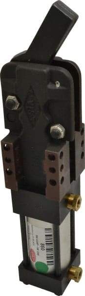 De-Sta-Co - 3,000 Lb Inner Hold Capacity, Vert Mount, Air Power Hold-Down Toggle Clamp - 3/8 NPT Port, 180° Bar Opening - Industrial Tool & Supply
