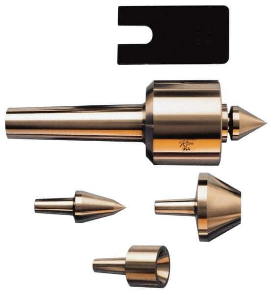 Riten - 4 Point, 1400 Lb Max Workpiece, Bull Nose, Female, Standard & Tracer Points, Hardened Tool Steel, Live Center & Point Set - 5MT Taper, Interchangeable - Industrial Tool & Supply