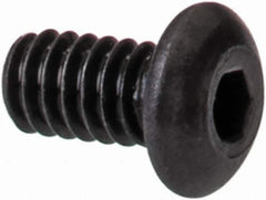 Value Collection - #0-80 UNF Hex Socket Drive, Button Screw - Alloy Steel, Black Oxide Finish, Fully Threaded, 1/8" Length Under Head - Industrial Tool & Supply