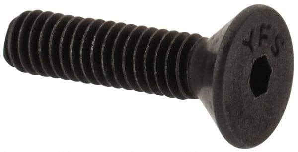 Value Collection - #4-48 UNF Hex Socket Drive, Flat Screw - Alloy Steel, Black Oxide Finish, Fully Threaded, 1/2" OAL - Industrial Tool & Supply