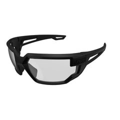 Safety Glasses; Type: Safety; Frame Style: Full-Framed; Lens Coating: Anti-Fog; Scratch Resistant; Frame Color: Black; Lens Color: Clear; Lens Material: Polycarbonate; Size: One Size; Glasses Style: Wraparound; Temple Color: Black; Temple Type: Contoured;
