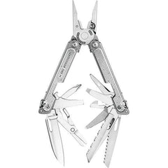 Leatherman - 21 Piece Multi-Tool - Silver, 7" OAL, 4" Closed Length - Industrial Tool & Supply