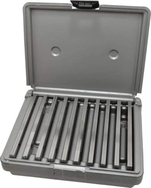 Fowler - 20 Piece, 6 Inch Long x 1/8 Inch Thick, Alloy Steel Thin Parallel Set - 1/2 to 1-5/8 Inch High, 52-58 RC Hardness - Industrial Tool & Supply