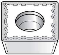 Kennametal - SPMT32.51 UF Grade KC5010 Carbide Turning Insert - TiAlN Finish, 90° Square, 3/8" Inscr Circle, 5/32" Thick, 1/64" Corner Radius - Industrial Tool & Supply