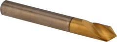 M.A. Ford - 1/4" Head Diam, 1/4" Shank Diam, 1 Flute 82° High Speed Steel Countersink - TiN Finish, 2" OAL - Industrial Tool & Supply