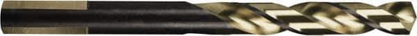 Hertel - Letter X 137° High Speed Steel Jobber Drill - Oxide/Gold Finish, Right Hand Cut, Spiral Flute, 5-1/8" OAL, Split Point - Industrial Tool & Supply