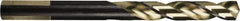 Hertel - Letter X 137° High Speed Steel Jobber Drill - Oxide/Gold Finish, Right Hand Cut, Spiral Flute, 5-1/8" OAL, Split Point - Industrial Tool & Supply