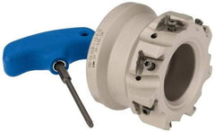 Iscar - 7 Inserts, 3" Cut Diam, 1" Arbor Diam, 0.492" Max Depth of Cut, Indexable Square-Shoulder Face Mill - 0/90° Lead Angle, 2" High, T490 LN.T 1306 Insert Compatibility, Through Coolant, Series Helitang - Industrial Tool & Supply