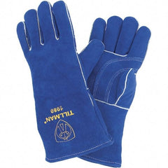 TILLMAN - Welder's & Heat Protective Gloves - 14" BLUE 1/PR COWHIDE WELDING GLOVES - Industrial Tool & Supply