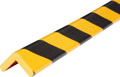 PRO-SAFE - Polyurethane Foam Type E Corner Guard - Yellow/Black, 1" High Side - Industrial Tool & Supply