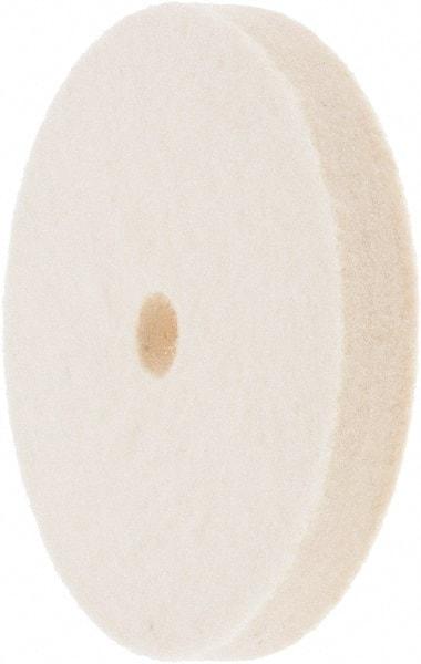 Value Collection - 4" Diam x 1/2" Thick Unmounted Buffing Wheel - 1 Ply, Polishing Wheel, 1/2" Arbor Hole, Medium Density - Industrial Tool & Supply