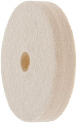 Value Collection - 3" Diam x 1/2" Thick Unmounted Buffing Wheel - 1 Ply, Polishing Wheel, 1/2" Arbor Hole, Hard Density - Industrial Tool & Supply