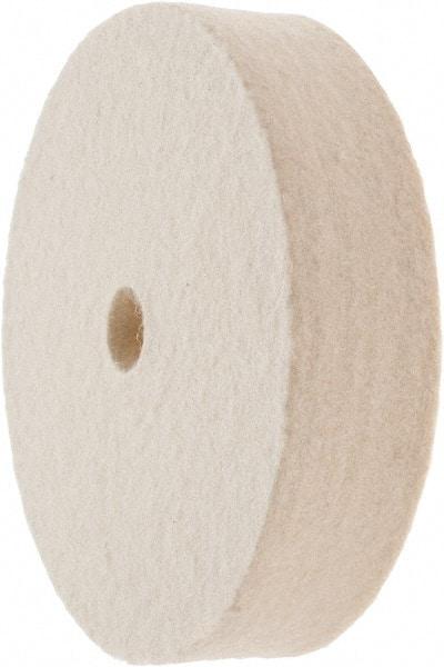 Value Collection - 4" Diam x 1" Thick Unmounted Buffing Wheel - 1 Ply, Polishing Wheel, 1/2" Arbor Hole, Soft Density - Industrial Tool & Supply