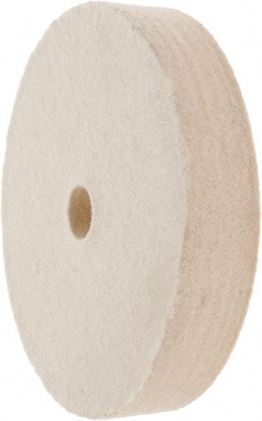 Value Collection - 4" Diam x 3/4" Thick Unmounted Buffing Wheel - 1 Ply, Polishing Wheel, 1/2" Arbor Hole, Hard Density - Industrial Tool & Supply