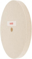 Value Collection - 6" Diam x 1/2" Thick Unmounted Buffing Wheel - 1 Ply, Polishing Wheel, 1/2" Arbor Hole, Hard Density - Industrial Tool & Supply