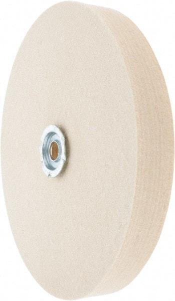 Value Collection - 8" Diam x 1" Thick Unmounted Buffing Wheel - 1 Ply, Polishing Wheel, 1" Arbor Hole, Medium Density - Industrial Tool & Supply