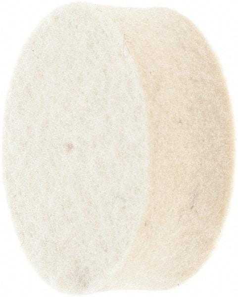 Made in USA - 1-1/2" Diam x 1/2" Thick Unmounted Buffing Wheel - 1 Ply, Polishing Wheel, 1/2" Arbor Hole, Soft Density - Industrial Tool & Supply