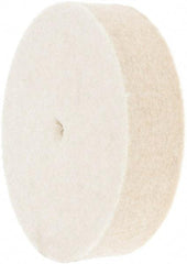 Made in USA - 2" Diam x 1/2" Thick Unmounted Buffing Wheel - 1 Ply, Polishing Wheel, 1/2" Arbor Hole, Hard Density - Industrial Tool & Supply