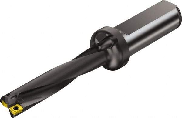 Sandvik Coromant - 3-1/4" Max Drill Depth, 5xD, 5/8" Diam, Indexable Insert Drill - 2 Inserts, 3/4" Shank Diam, Straight Shank - Industrial Tool & Supply