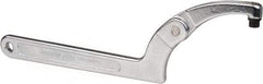 Paramount - 4-1/2" to 6-1/4" Capacity, Adjustable Pin Spanner Wrench - 12-1/8" OAL, 3/8" Hook Pin Height - Industrial Tool & Supply