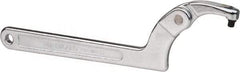 Paramount - 2" to 4-3/4" Capacity, Adjustable Pin Spanner Wrench - 11-3/8" OAL, 1/4" Hook Pin Height - Industrial Tool & Supply