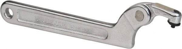 Paramount - 3/4" to 2" Capacity, Adjustable Pin Spanner Wrench - 6-3/8" OAL, 1/8" Hook Pin Height - Industrial Tool & Supply