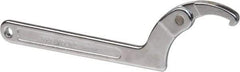 Paramount - 2" to 4-3/4" Capacity, Adjustable Pin Spanner Wrench - 11-3/8" OAL, 3/16" Hook Height - Industrial Tool & Supply