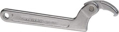Paramount - 1-1/4" to 3" Capacity, Adjustable Pin Spanner Wrench - 8-1/8" OAL, 5/32" Hook Pin Height - Industrial Tool & Supply