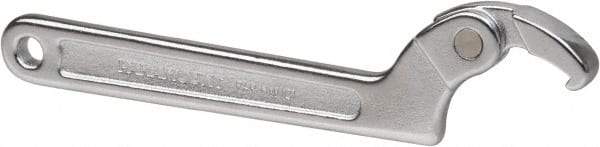 Paramount - 3/4" to 2" Capacity, Adjustable Pin Spanner Wrench - 6-3/8" OAL, 1/8" Hook Pin Height - Industrial Tool & Supply