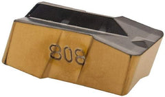 Iscar - 635080GIP E Grade IC808, 6.35mm Cutting Width Carbide Grooving Insert - 3.8mm Max Depth of Cut, Neutral, 0.8mm Corner Radius, TiAlN Finish - Industrial Tool & Supply